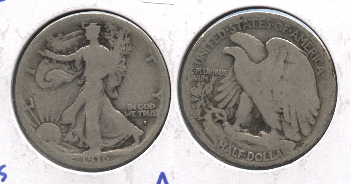 1916-S Walking Liberty Half Dollar AG-3 #i
