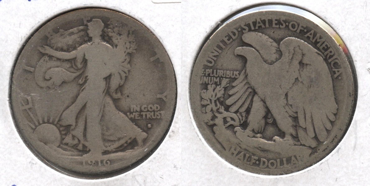 1916-S Walking Liberty Half Dollar AG-3 #k