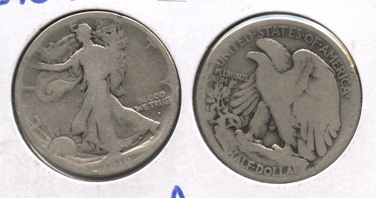 1916-S Walking Liberty Half Dollar AG-3 #l