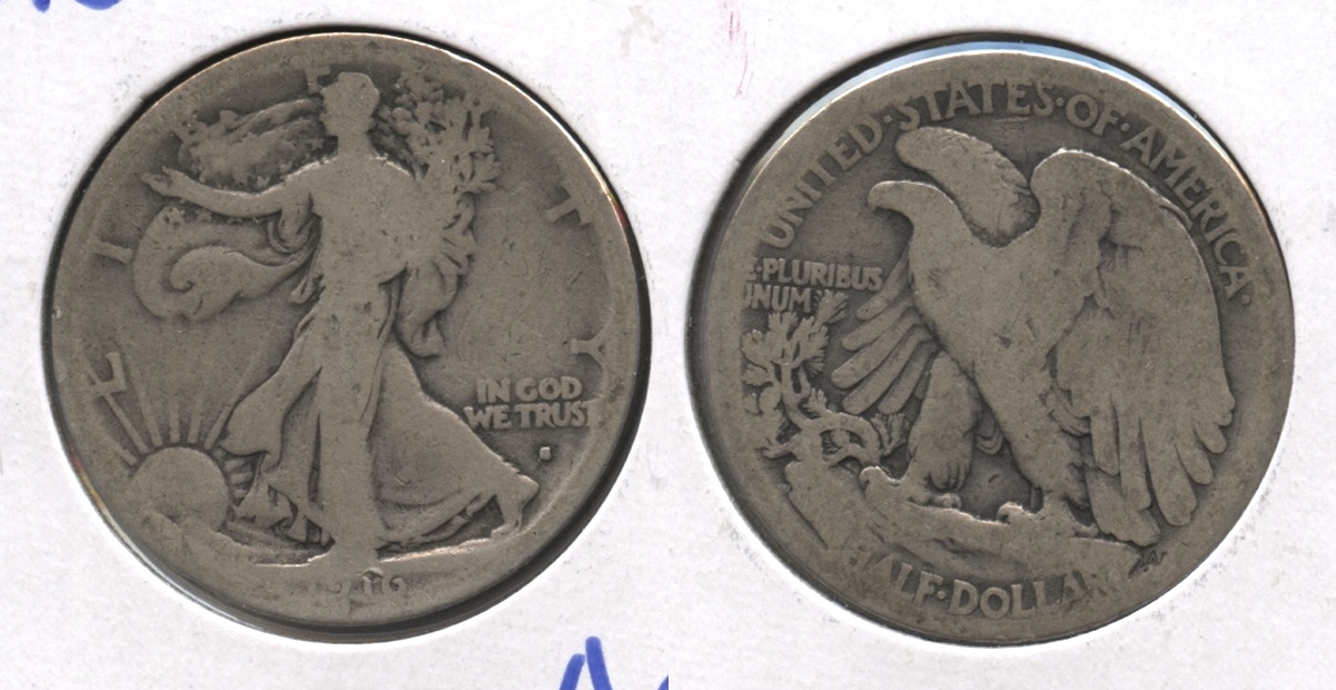 1916-S Walking Liberty Half Dollar AG-3 #n