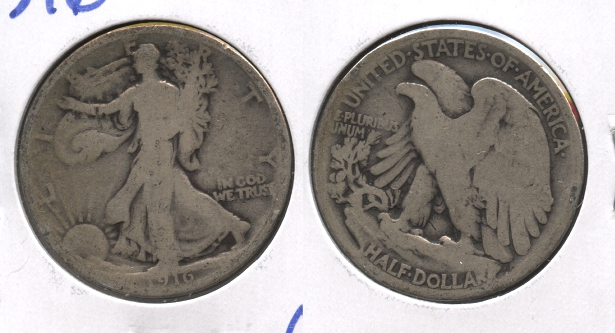 1916 Walking Liberty Half Dollar AG-3 #f