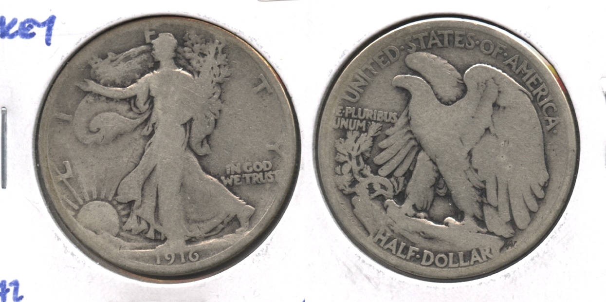 1916 Walking Liberty Half Dollar Good-4 #i