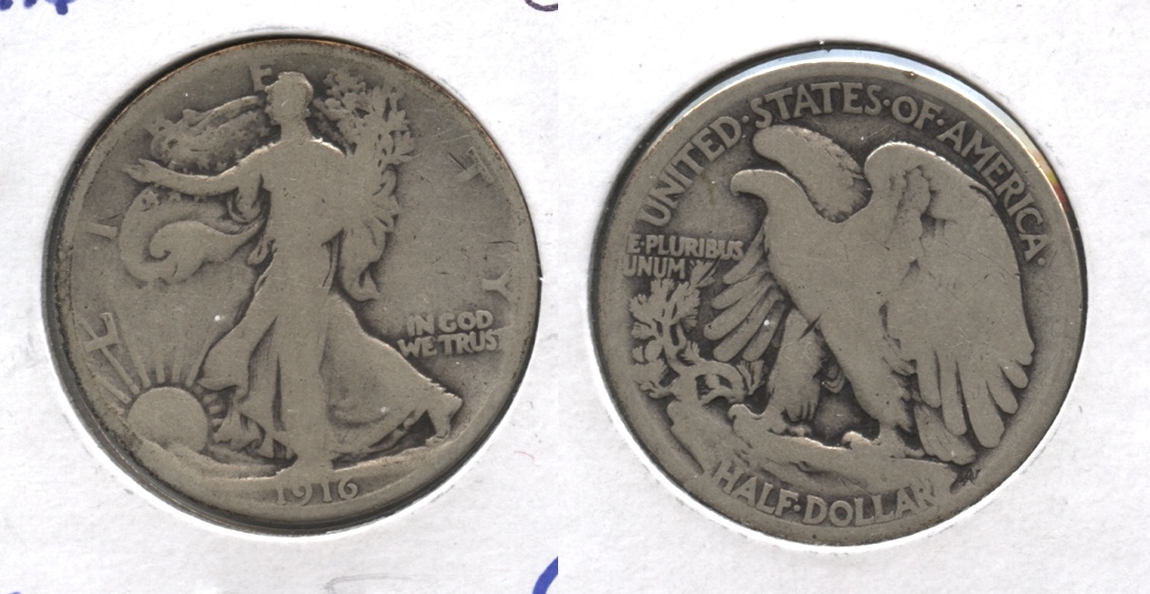 1916 Walking Liberty Half Dollar Good-4 #l