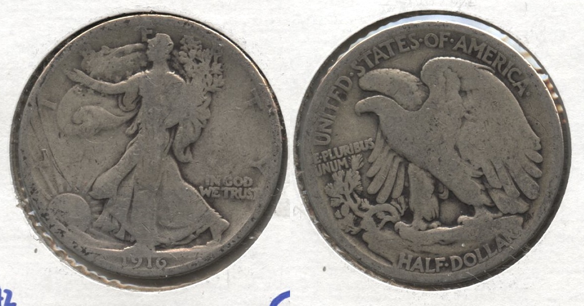 1916 Walking Liberty Half Dollar Good-4 #m