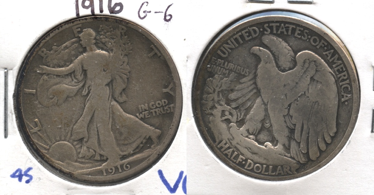 1916 Walking Liberty Half Dollar Good-6