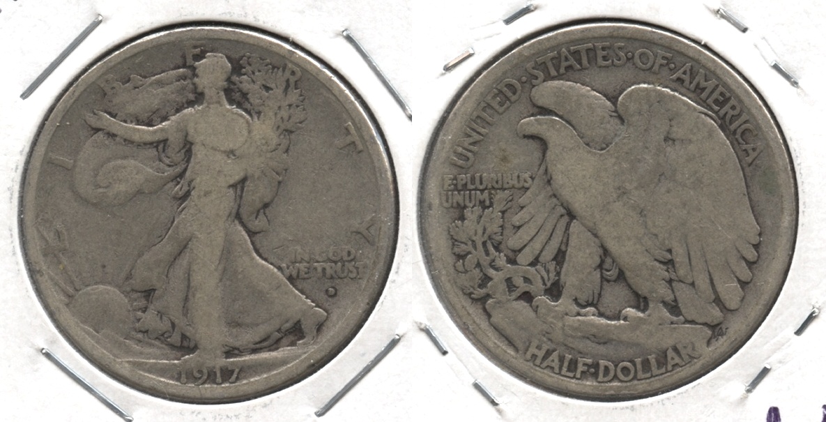 1917-D Obverse Mint Mark Walking Liberty Half Dollar Good-6 #c
