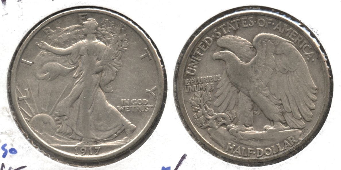 1917 Walking Liberty Half Dollar Fine-12 #b