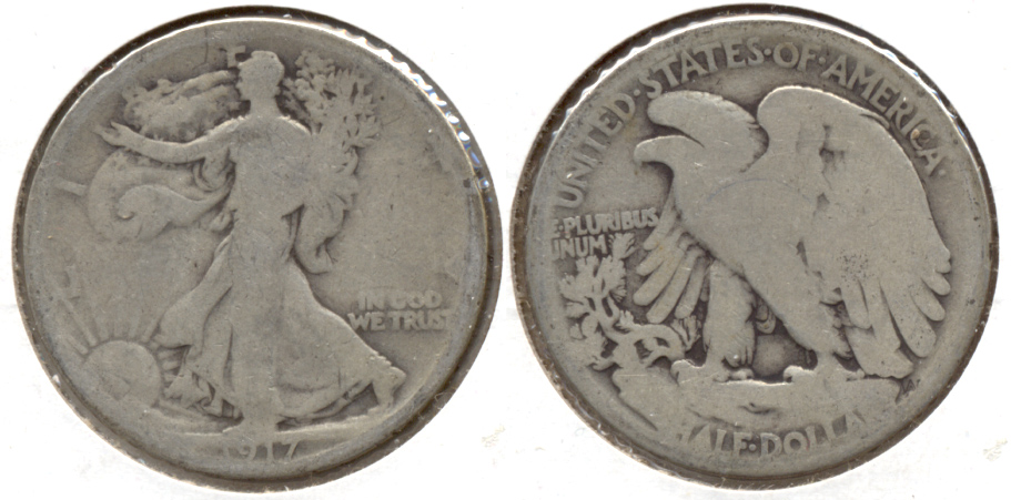 1917 Walking Liberty Half Dollar Good-4 a