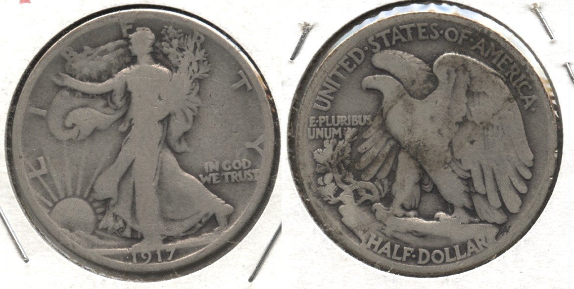 1917 Walking Liberty Half Dollar Good-4 #ab