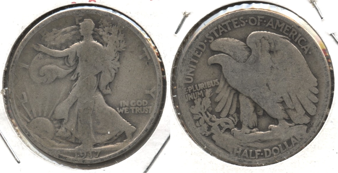 1917 Walking Liberty Half Dollar Good-4 #af