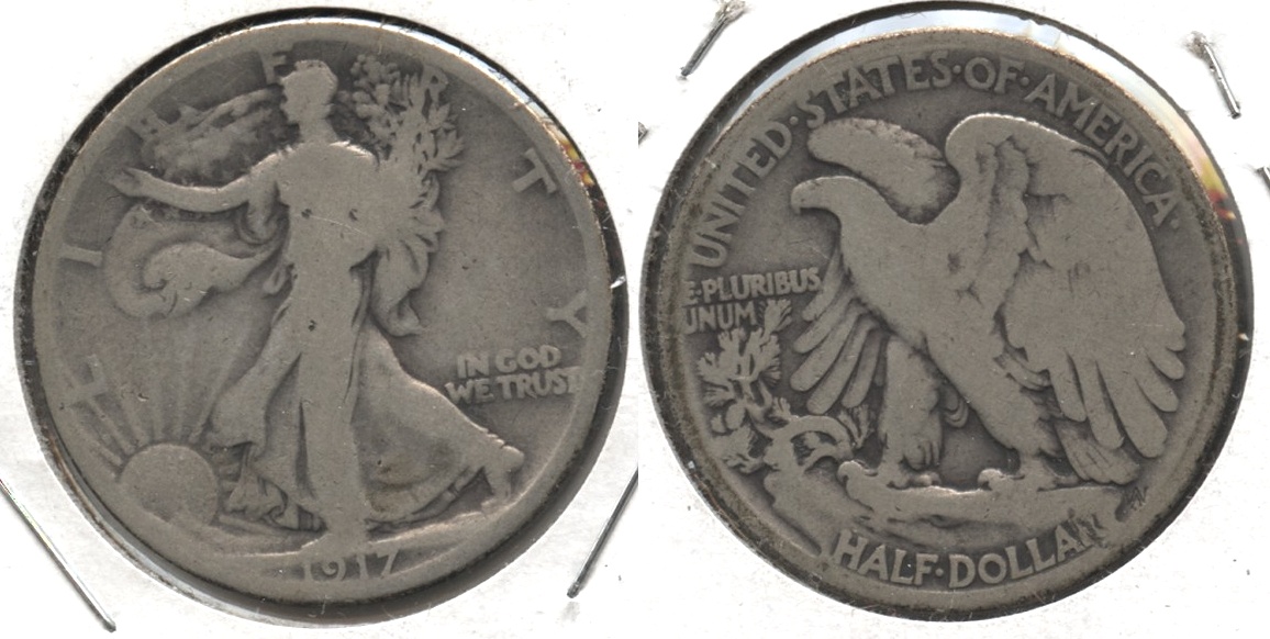 1917 Walking Liberty Half Dollar Good-4 #ah