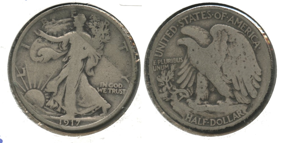 1917 Walking Liberty Half Dollar Good-4 #ak