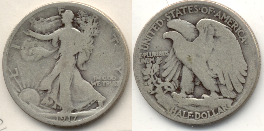 1917 Walking Liberty Half Dollar Good-4 e