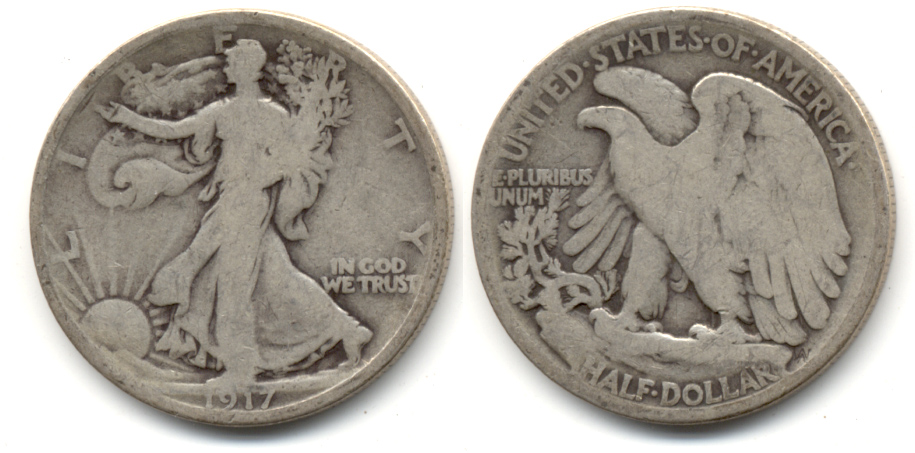 1917 Walking Liberty Half Dollar Good-4 j