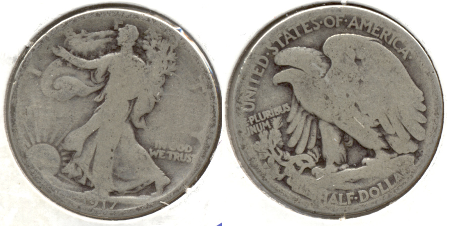1917 Walking Liberty Half Dollar Good-4 n