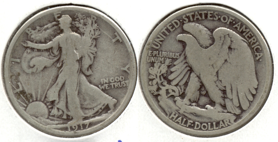 1917 Walking Liberty Half Dollar Good-4 p