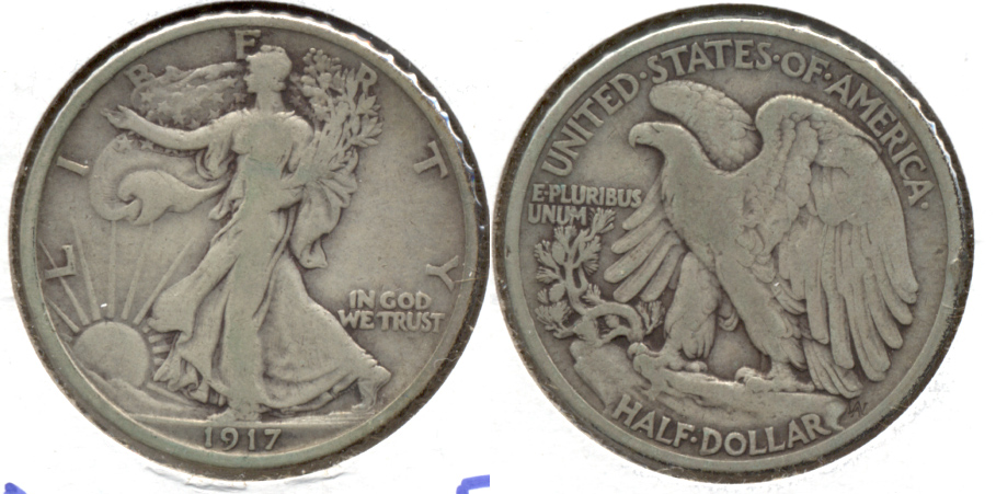 1917 Walking Liberty Half Dollar VG-8
