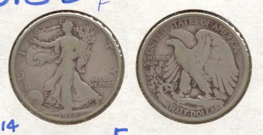 1918-D Walking Liberty Half Dollar Fine-12