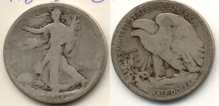 1918-D Walking Liberty Half Dollar Good-4 g