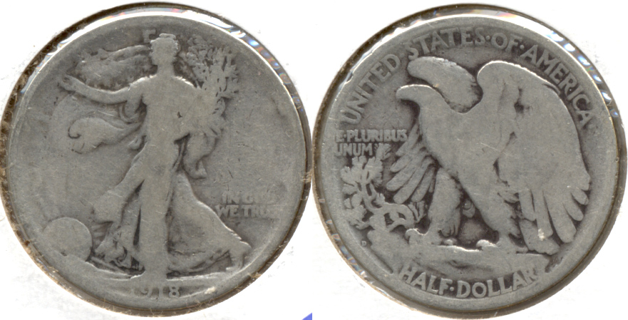 1918-D Walking Liberty Half Dollar Good-4 n