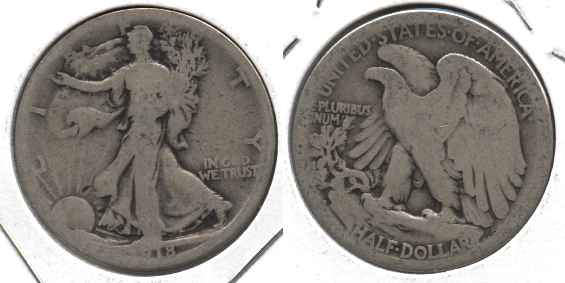 1918-S Walking Liberty Half Dollar AG-3 #a