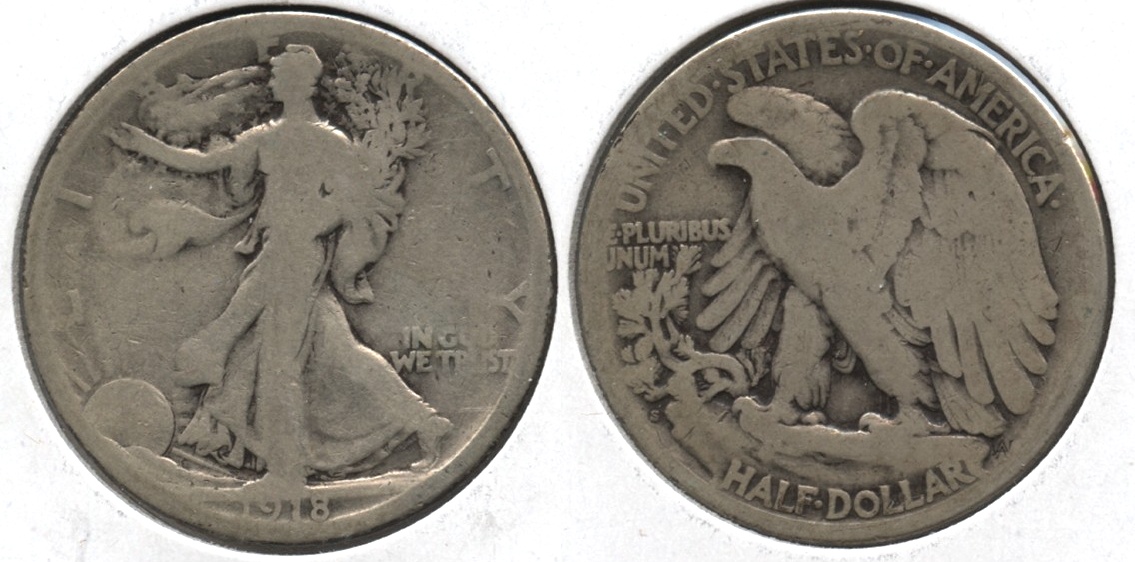 1918-S Walking Liberty Half Dollar Good-4 #ac