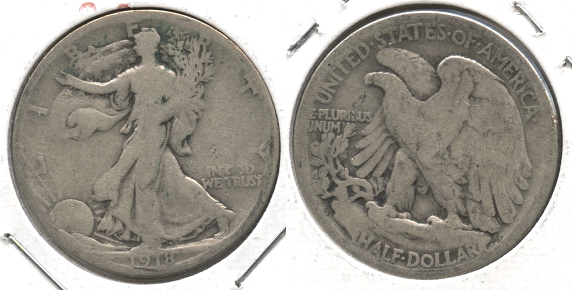 1918-S Walking Liberty Half Dollar Good-4 #ag