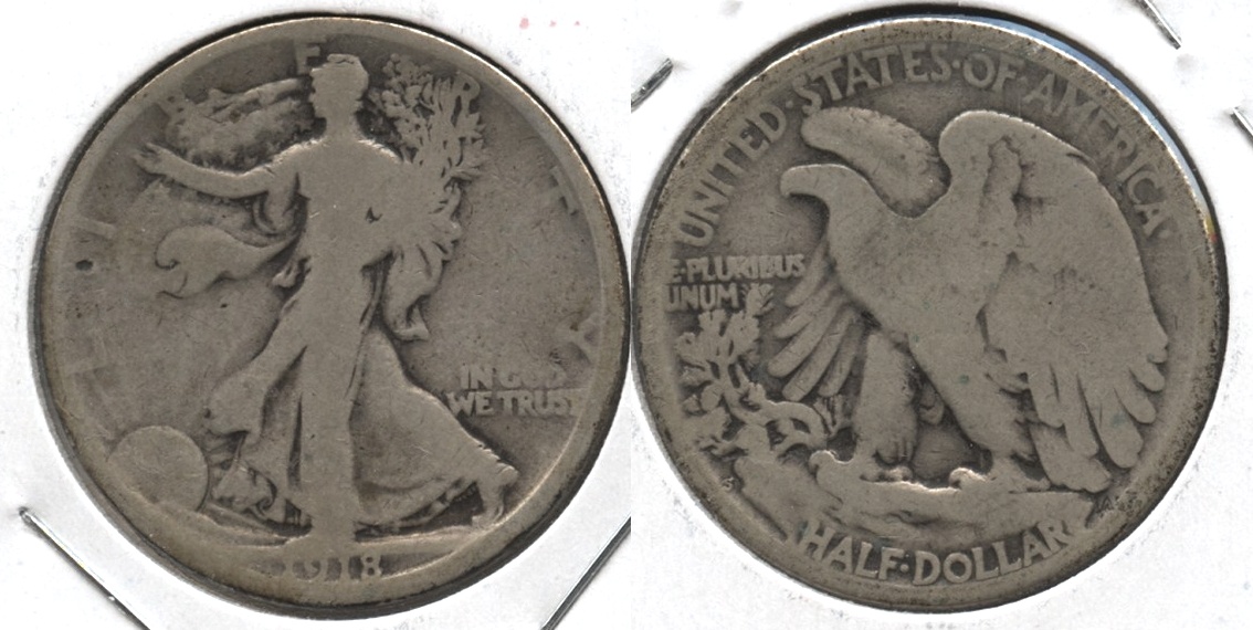 1918-S Walking Liberty Half Dollar Good-4 #am