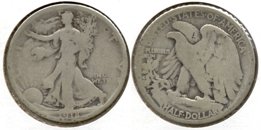 1918-S Walking Liberty Half Dollar Good-4 g