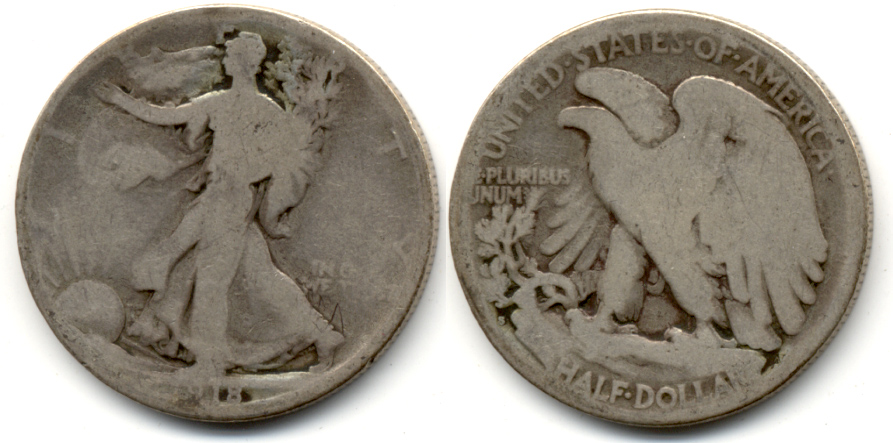 1918-S Walking Liberty Half Dollar Good-4 h