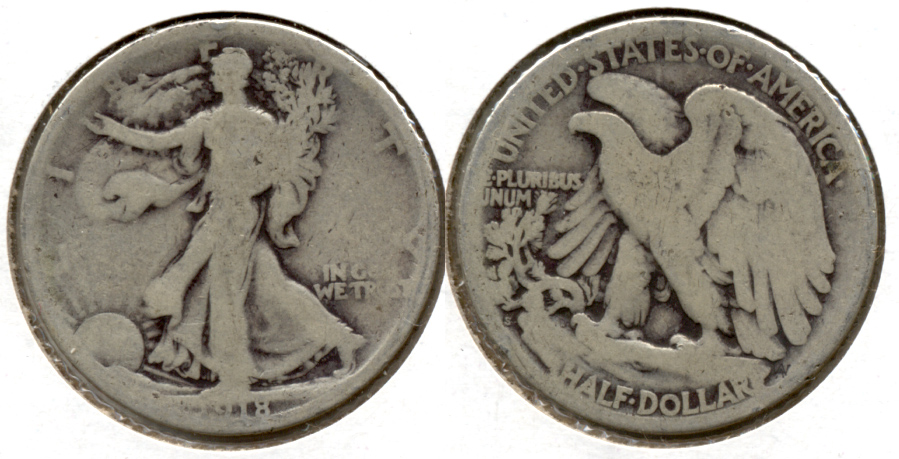 1918-S Walking Liberty Half Dollar Good-4 m