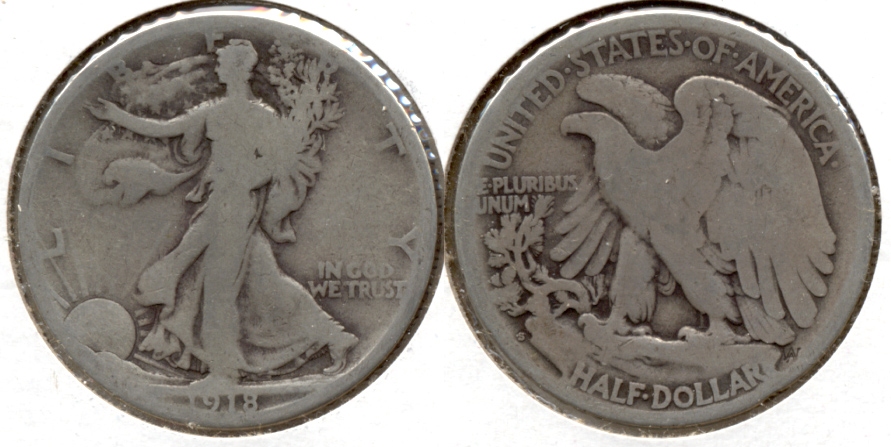 1918-S Walking Liberty Half Dollar Good-4 s