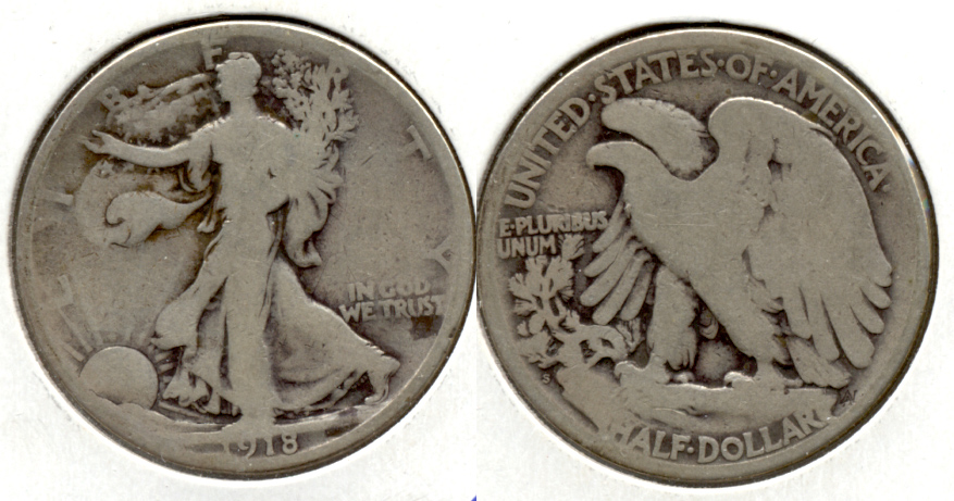 1918-S Walking Liberty Half Dollar Good-4 w