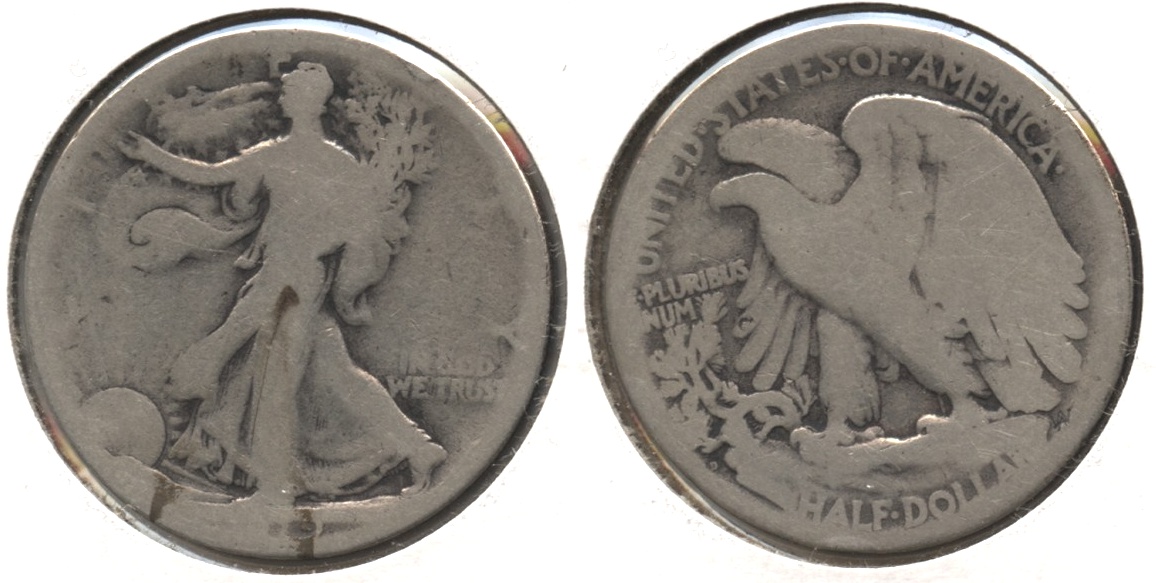 1919-D Walking Liberty Half Dollar AG-3 #f