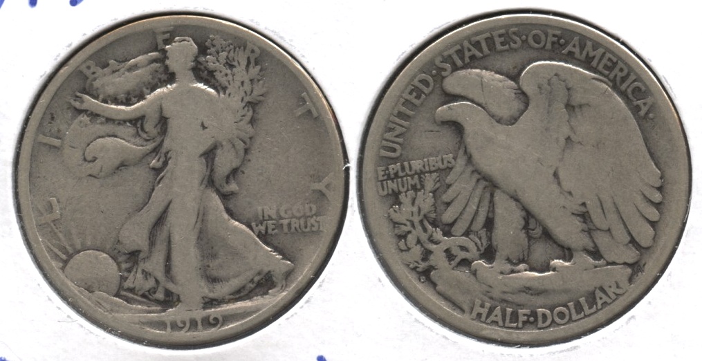1919-D Walking Liberty Half Dollar Good-4 #d