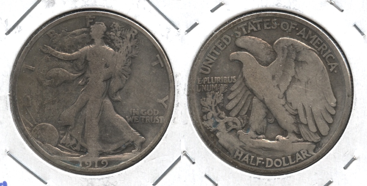 1919-D Walking Liberty Half Dollar VG-8