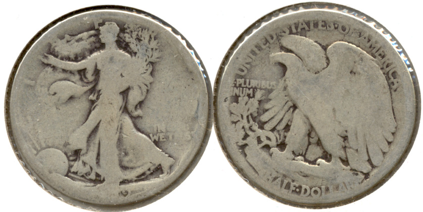 1919-S Walking Liberty Half Dollar AG-3 a