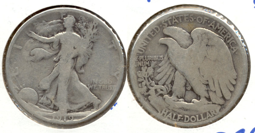 1919-S Walking Liberty Half Dollar Good-4 b