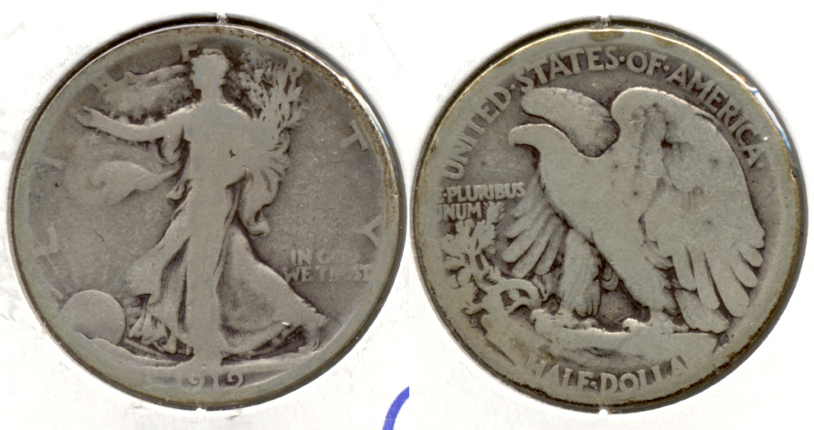 1919-S Walking Liberty Half Dollar Good-4 h