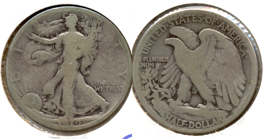 1919-S Walking Liberty Half Dollar Good-4 j