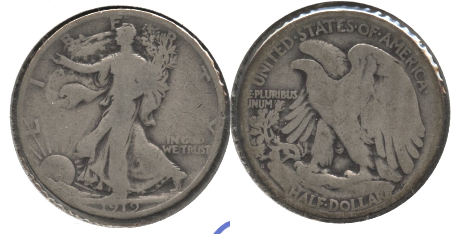 1919-S Walking Liberty Half Dollar Good-4 l