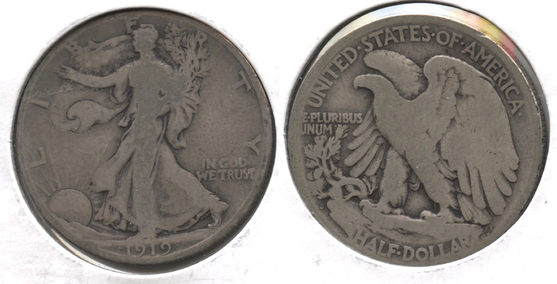 1919-S Walking Liberty Half Dollar Good-4 #n
