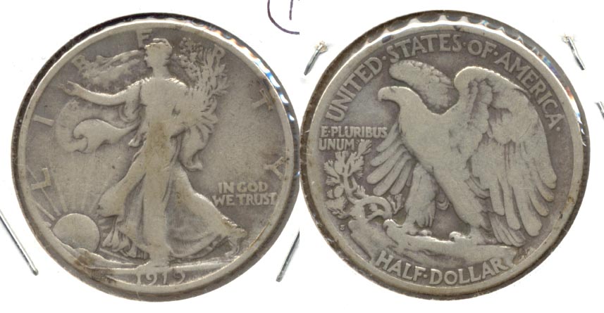 1919-S Walking Liberty Half Dollar VG-8