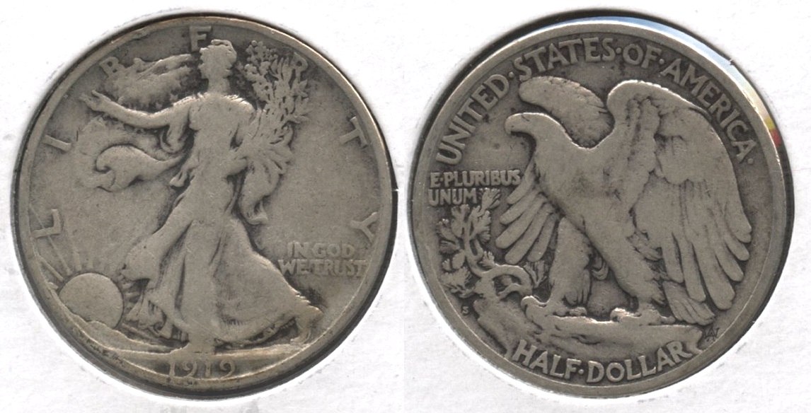1919-S Walking Liberty Half Dollar VG-8 #c