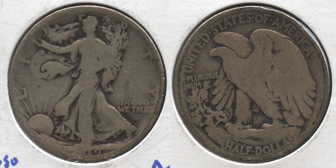 1919 Walking Liberty Half Dollar AG-3 #c