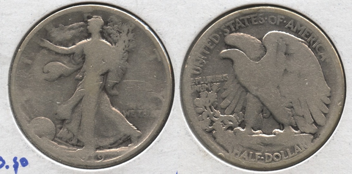 1919 Walking Liberty Half Dollar AG-3 #f