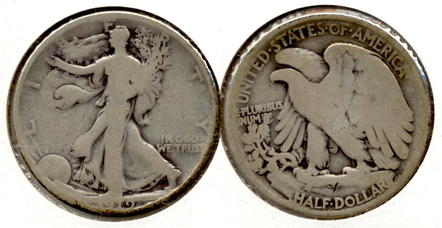 1919 Walking Liberty Half Dollar Good-4 d