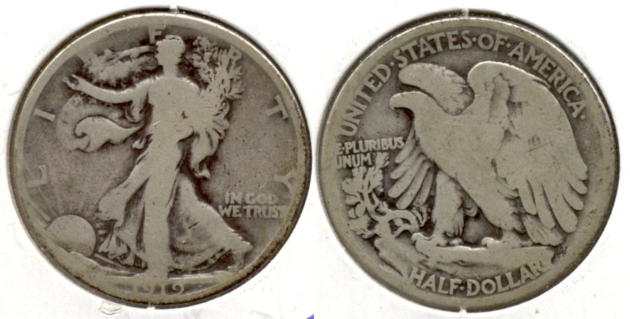 1919 Walking Liberty Half Dollar Good-4 e