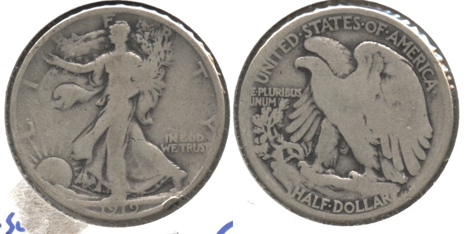 1919 Walking Liberty Half Dollar Good-4 g