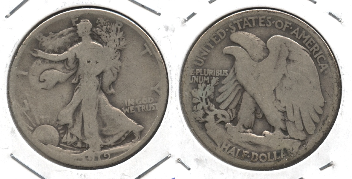 1919 Walking Liberty Half Dollar Good-4 #l